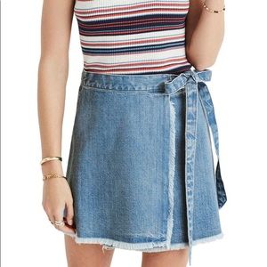 Madewell Denim Wrap Skirt
